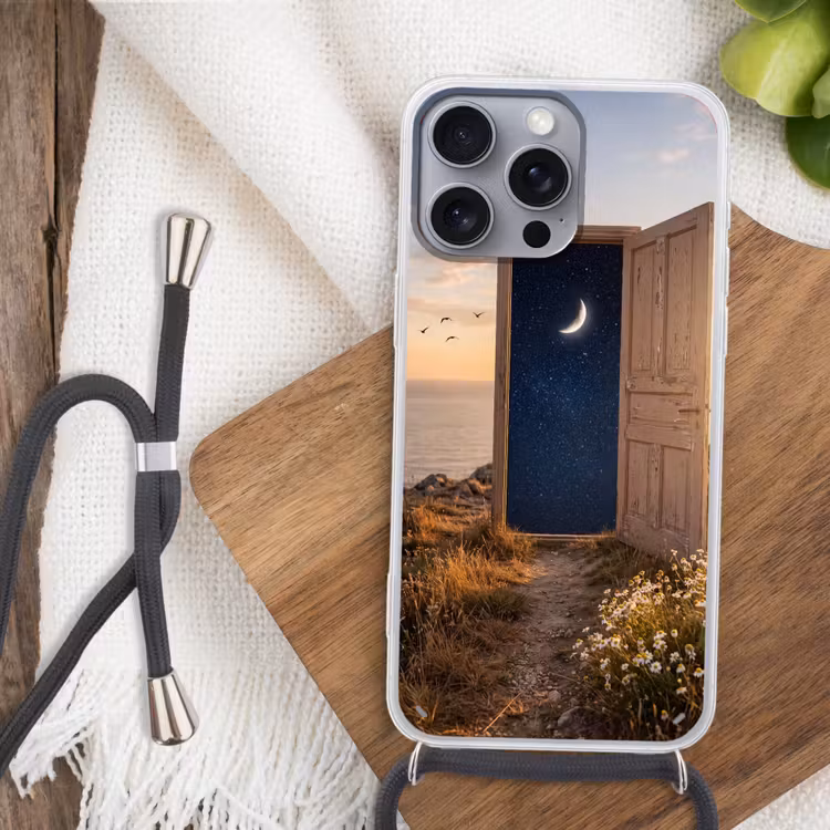 Telefoonhoesje met koord - Deur - Sterren - Natuur — 3