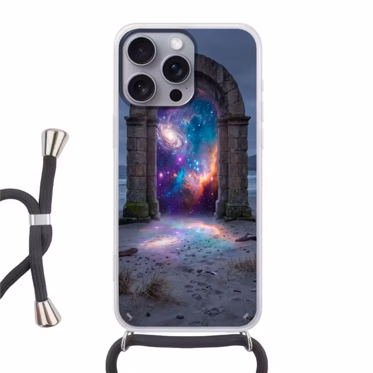Telefoonhoesje met koord - Poort - Strand - Ruimte — 1