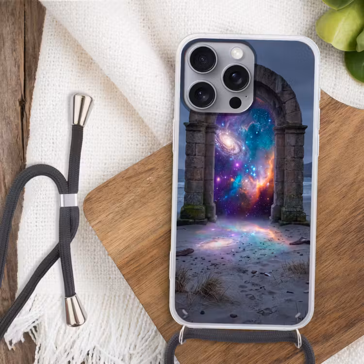 Telefoonhoesje met koord - Poort - Strand - Ruimte — 3