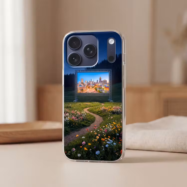 Telefoonhoesje - Scherm - Stad - Natuur — 3