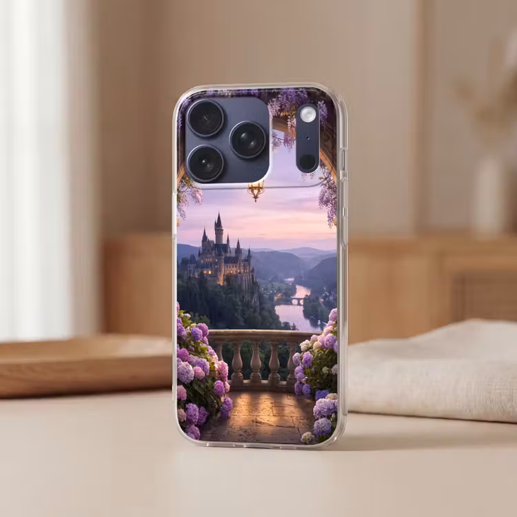 Telefoonhoesje - Kasteel - Rivier - Avond — 3
