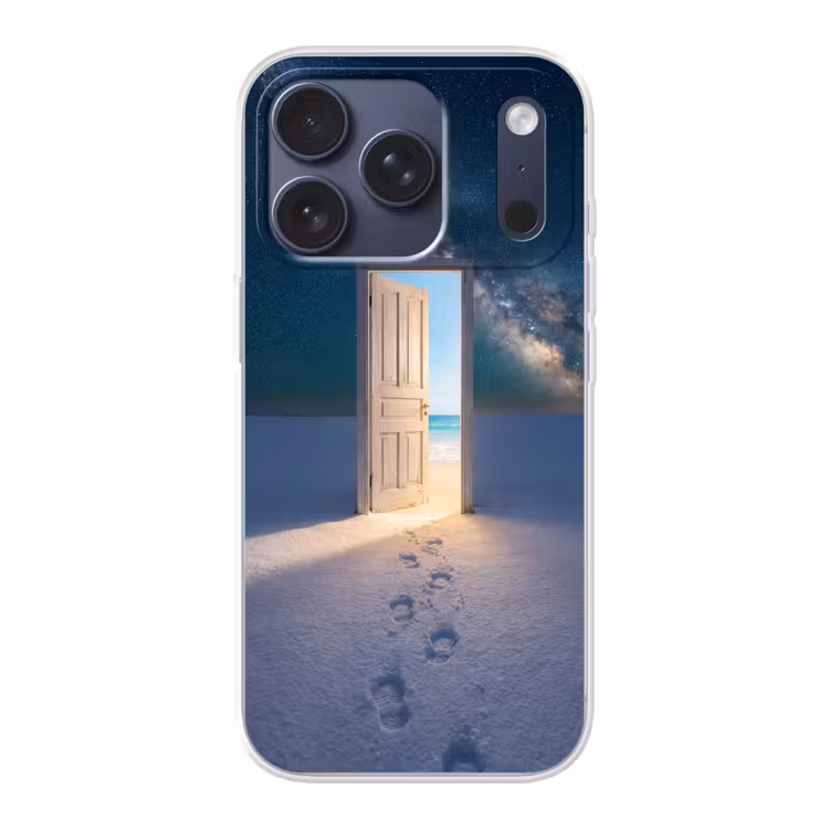 Telefoonhoesje - Deur - Sneeuw - Strand — 1