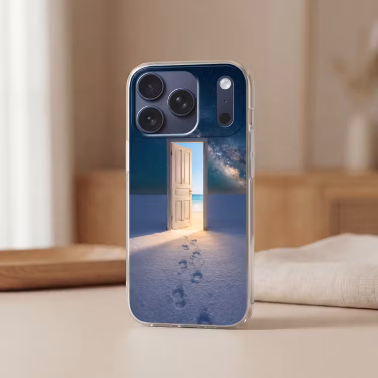 Telefoonhoesje - Deur - Sneeuw - Strand — 3