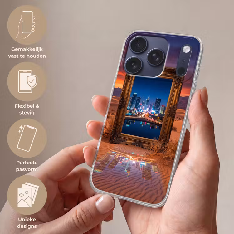 Telefoonhoesje - Kader - Stadsgezicht - Woestijn — 4
