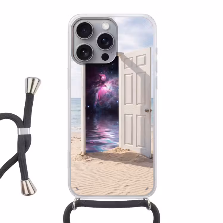 Telefoonhoesje met koord - Deur - Strand - Kosmos — 1