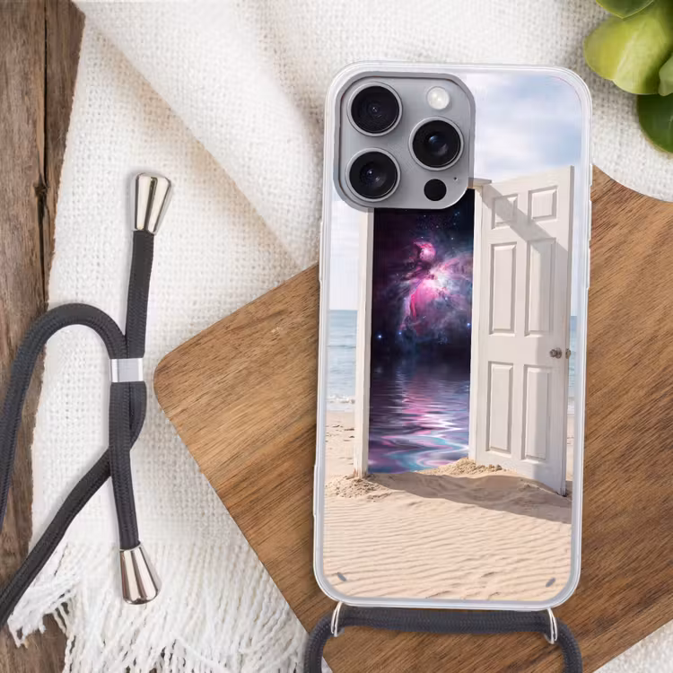 Telefoonhoesje met koord - Deur - Strand - Kosmos — 3