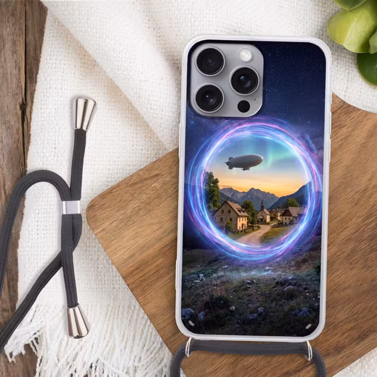 Telefoonhoesje met koord - Portaal - Dorp - Fantasie — 3