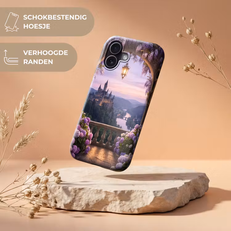 Telefoonhoesje Toughcase - Kasteel - Rivier - Avond — 5