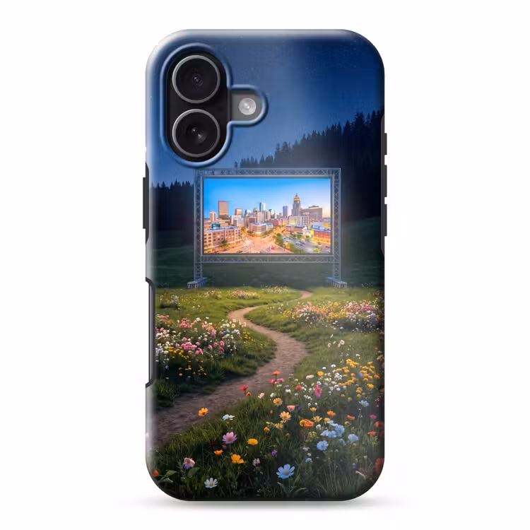 Telefoonhoesje Toughcase - Scherm - Stad - Natuur — 1