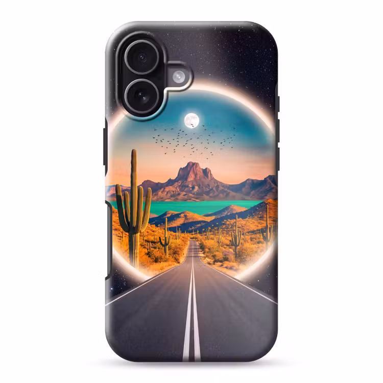Telefoonhoesje Toughcase - Weg - Woestijn - Natuur — 1