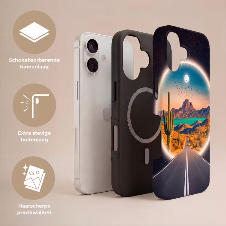 Telefoonhoesje Toughcase - Weg - Woestijn - Natuur — 3