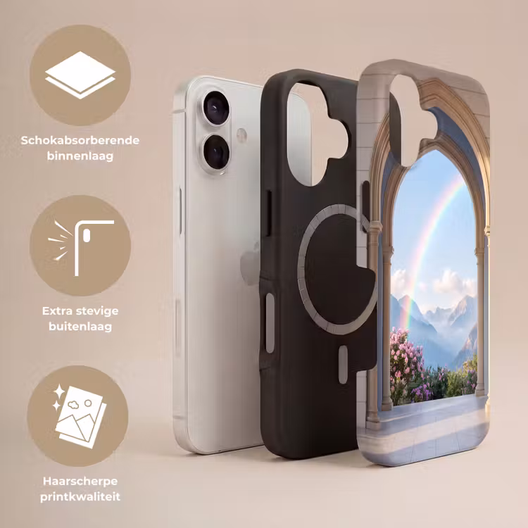 Telefoonhoesje Toughcase - Boog - Bergen - Regenboog — 3
