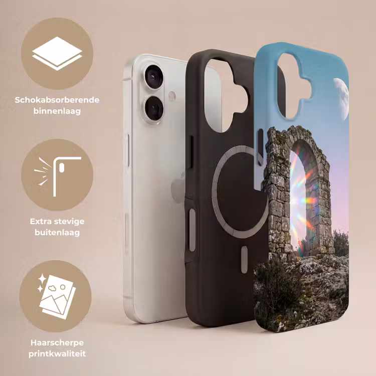Telefoonhoesje Toughcase - Boog - Regenboog - Maan — 3
