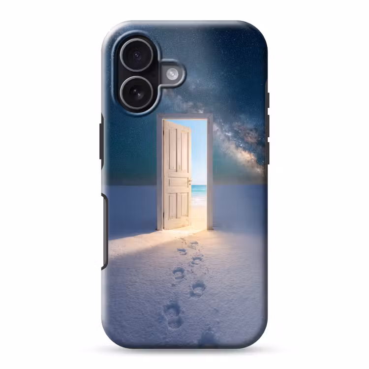Telefoonhoesje Toughcase - Deur - Sneeuw - Strand — 1