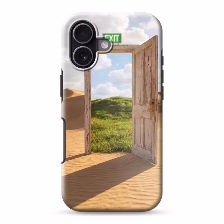 Telefoonhoesje Toughcase - Deur - Woestijn - Gras — 1