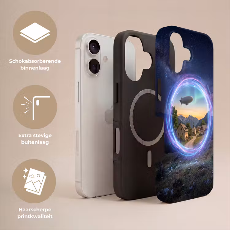 Telefoonhoesje Toughcase - Portaal - Dorp - Fantasie — 3