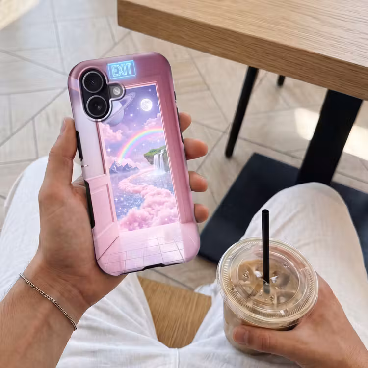 Telefoonhoesje Toughcase - Roze deur - Fantasie — 4