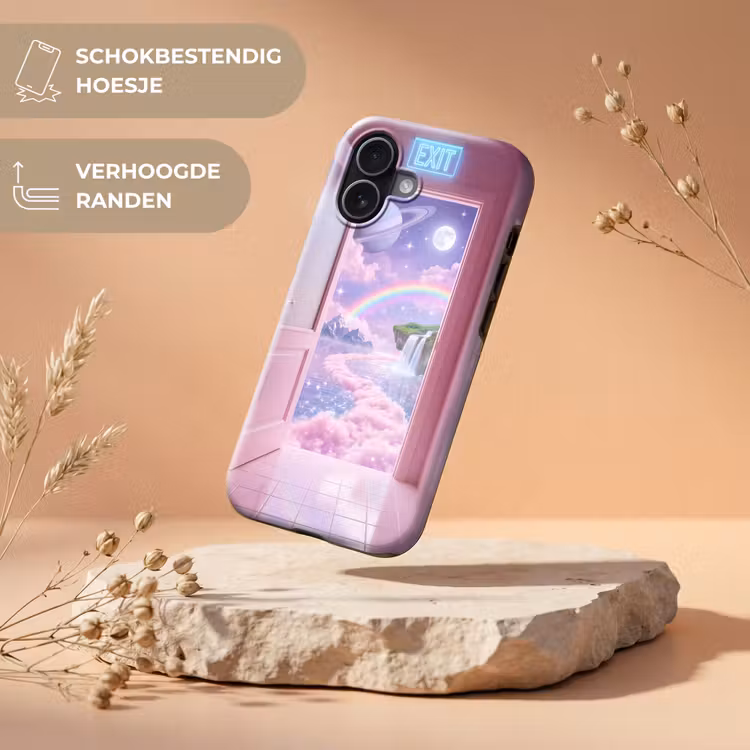 Telefoonhoesje Toughcase - Roze deur - Fantasie — 5