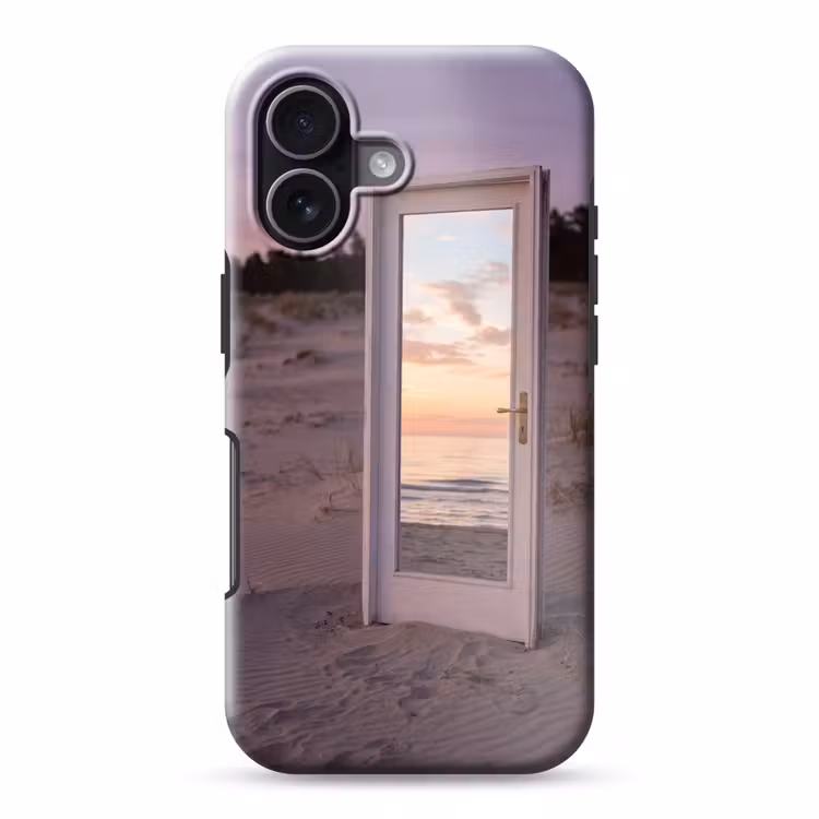 Telefoonhoesje Toughcase - Spiegel - Zee - Zonsondergang — 1