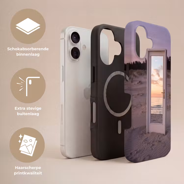 Telefoonhoesje Toughcase - Spiegel - Zee - Zonsondergang — 3