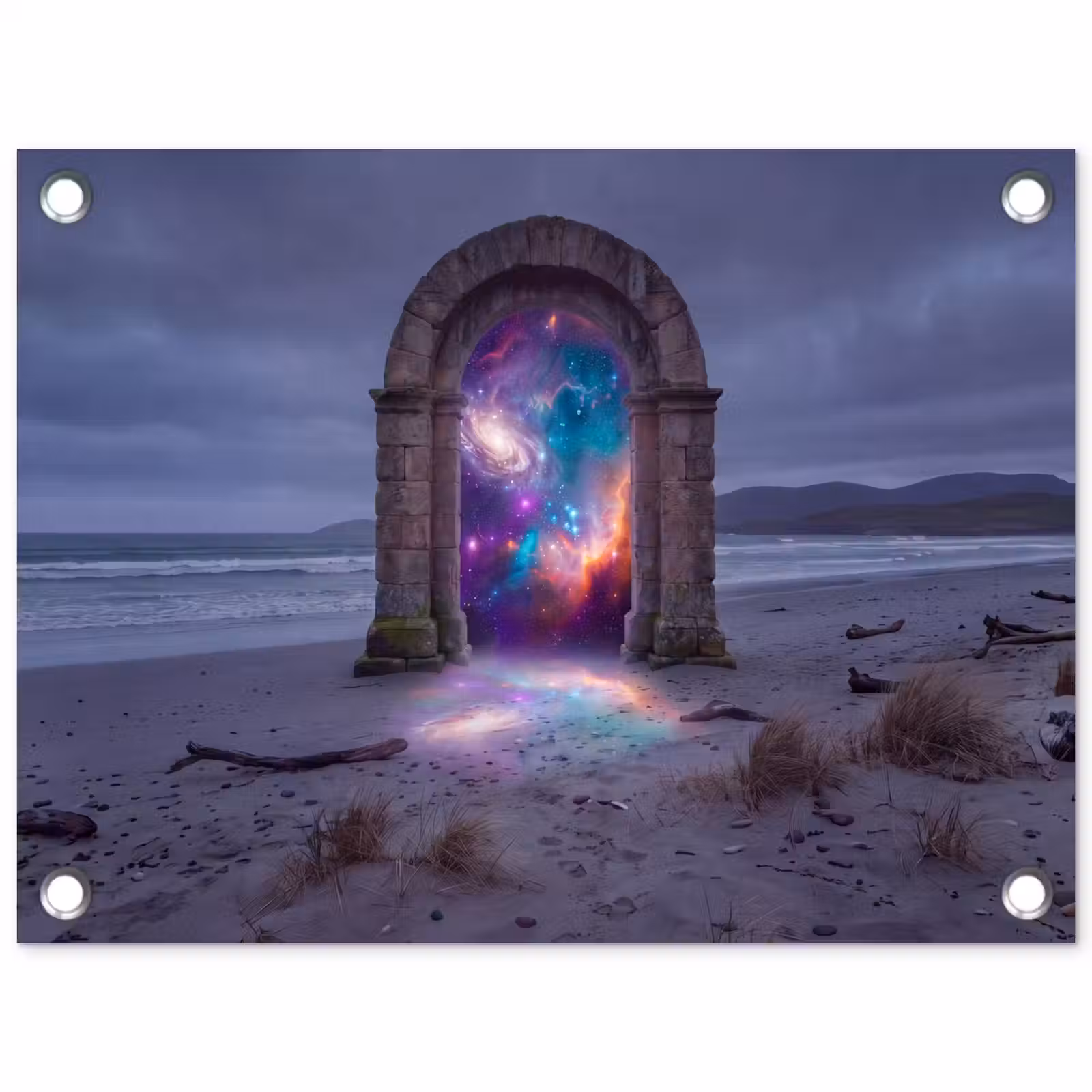 Tuinposter - Poort - Strand - Ruimte — 1