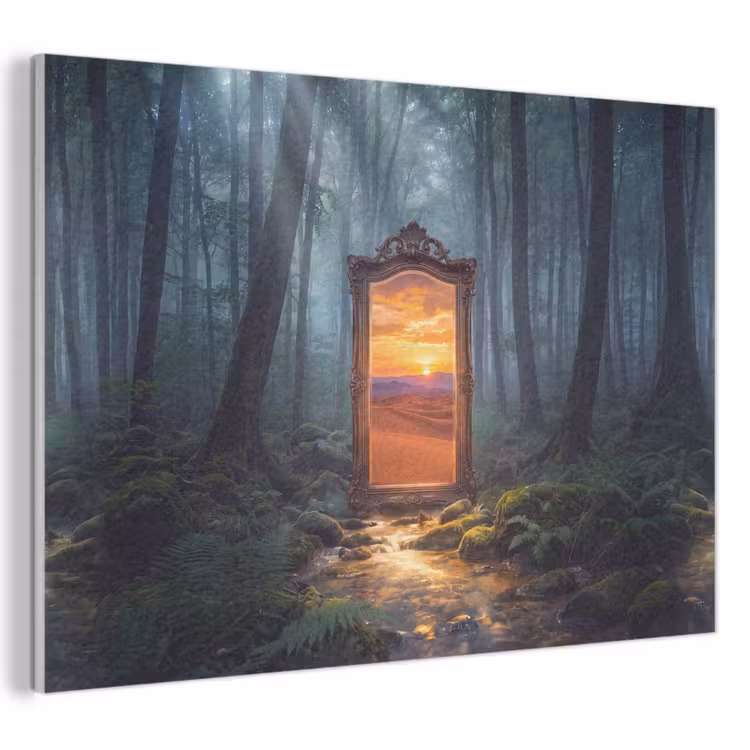 Akoestisch schilderij - Spiegel - Bos - Natuur — 1