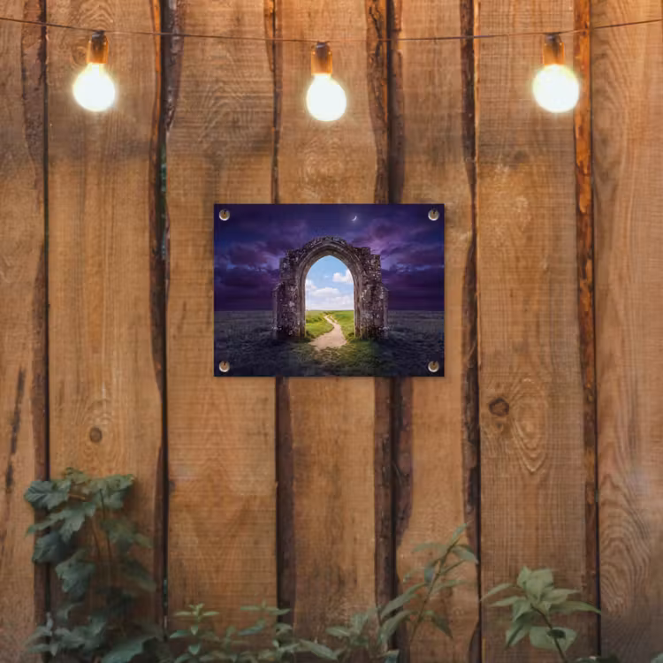 Tuinposter - Boog - Landschap - Contrast — 2