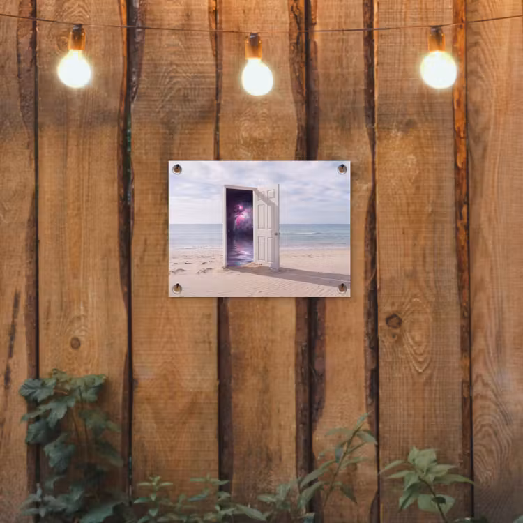Tuinposter - Deur - Strand - Kosmos — 2