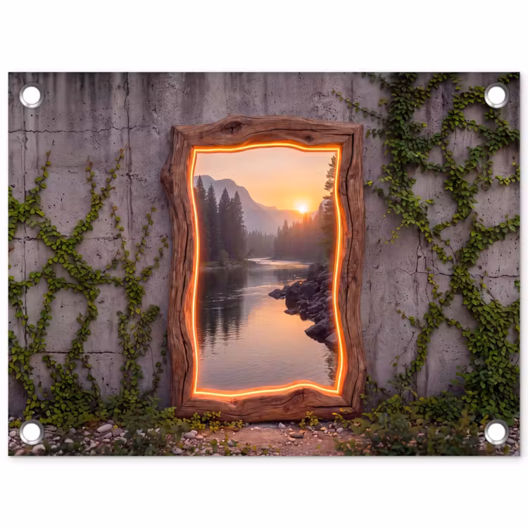 Tuinposter - Landschap - Kader - Licht — 1
