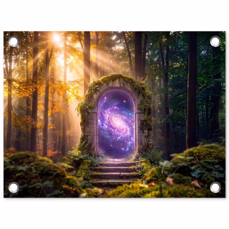 Tuinposter - Poort - Kosmos - Bos — 1