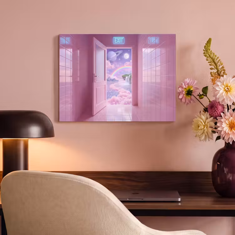 Akoestisch schilderij - Roze deur - Fantasie — 4