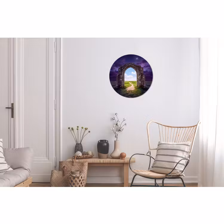 Muurcirkel aluminium - Boog - Landschap - Contrast — 2