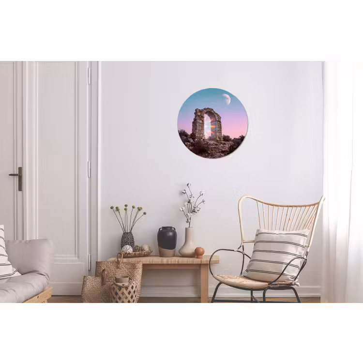 Muurcirkel aluminium - Boog - Regenboog - Maan — 2