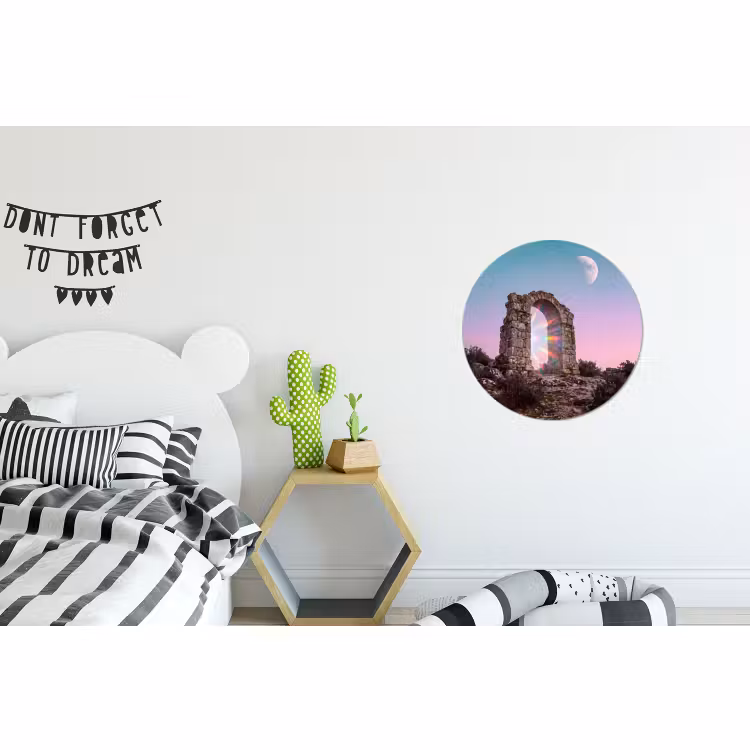 Muurcirkel aluminium - Boog - Regenboog - Maan — 5
