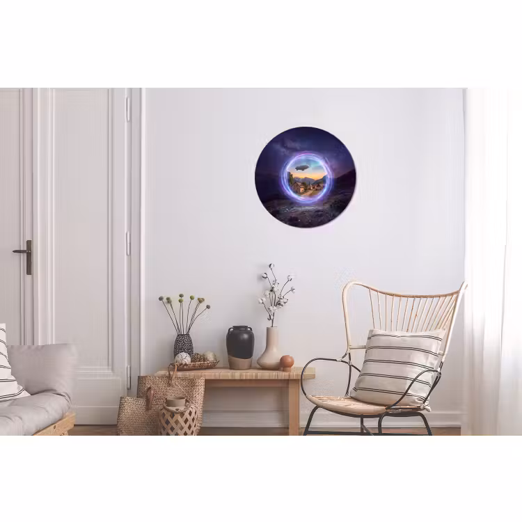 Muurcirkel aluminium - Portaal - Dorp - Fantasie — 2
