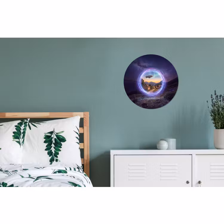 Muurcirkel aluminium - Portaal - Dorp - Fantasie — 4