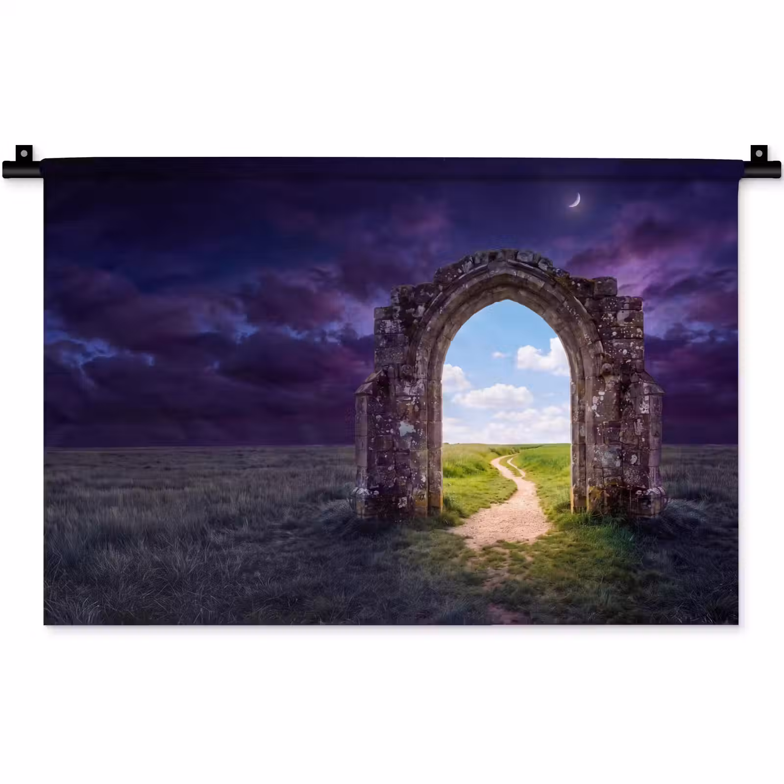 Wandkleed - Boog - Landschap - Contrast — 1