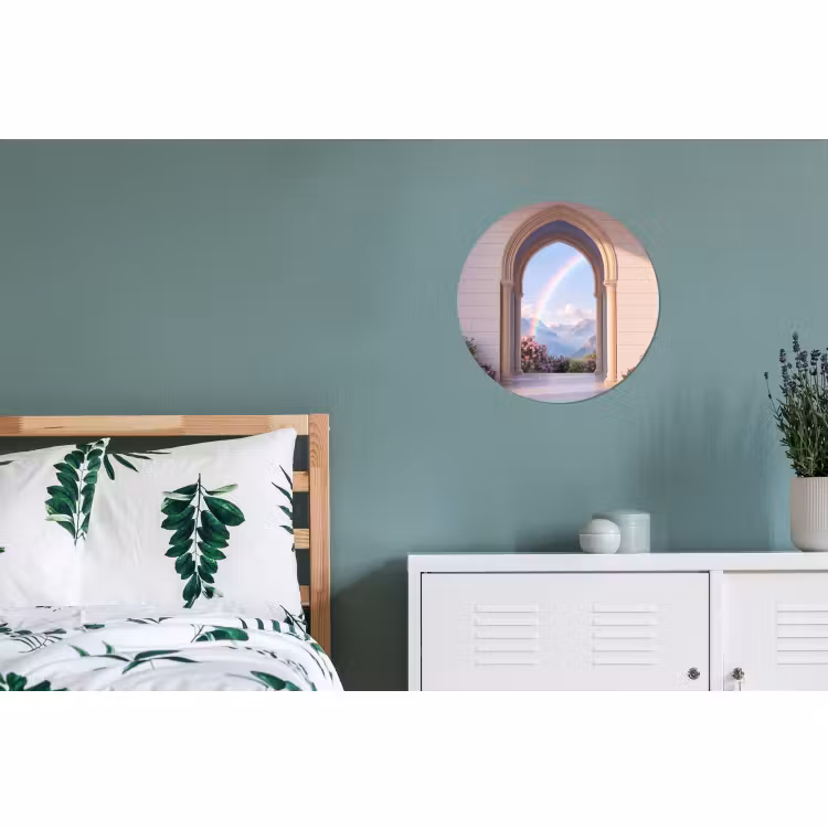 Muurcirkel aluminium - Boog - Bergen - Regenboog — 4