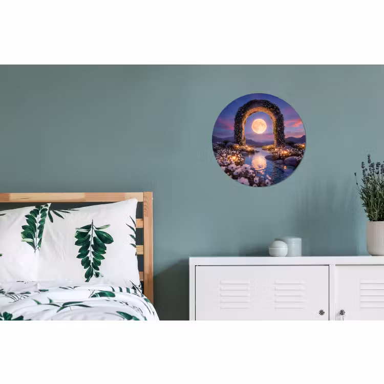 Muurcirkel aluminium - Boog - Maan - Nacht — 4