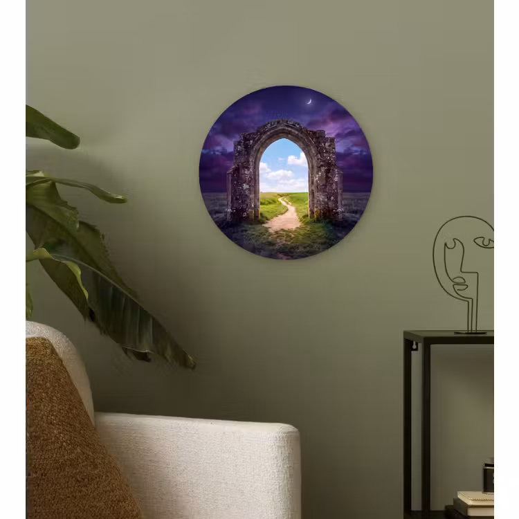 Muurcirkel glas - Boog - Landschap - Contrast — 3