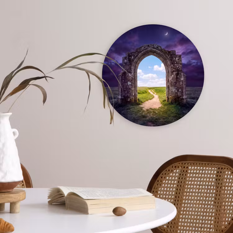 Muurcirkel glas - Boog - Landschap - Contrast — 4
