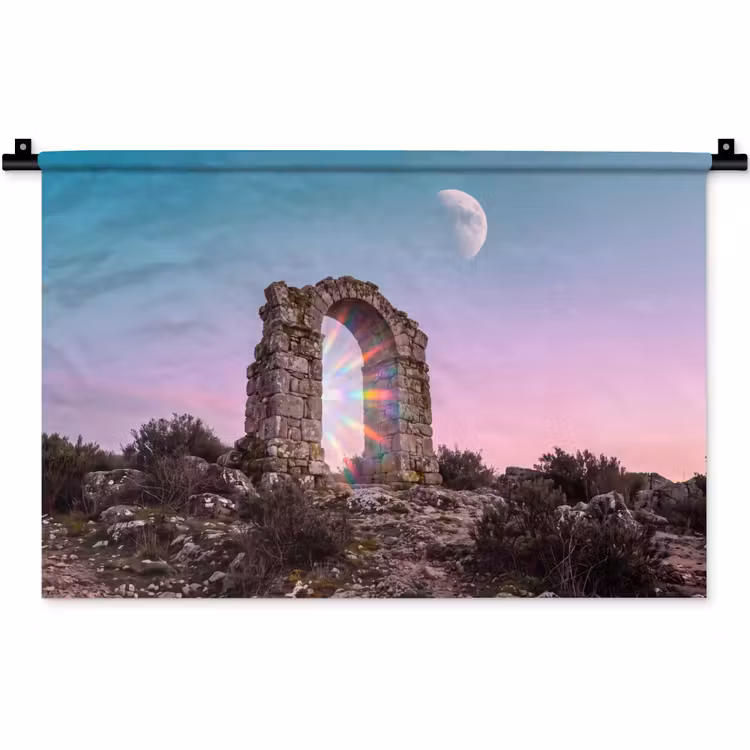 Wandkleed - Boog - Regenboog - Maan — 1