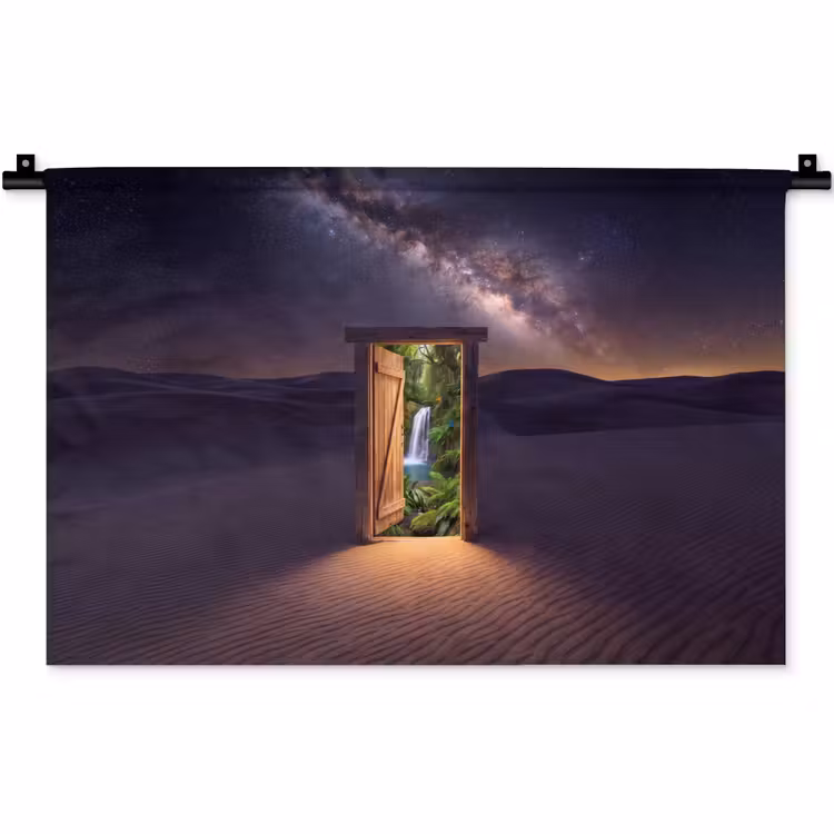 Wandkleed - Deur - Woestijn - Natuur — 1