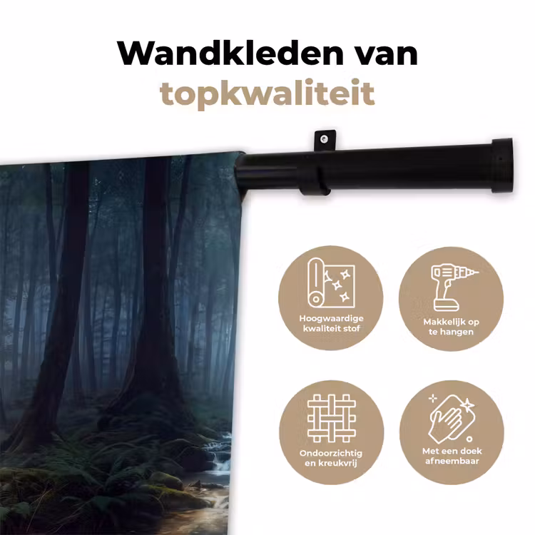 Wandkleed - Spiegel - Bos - Natuur — 3