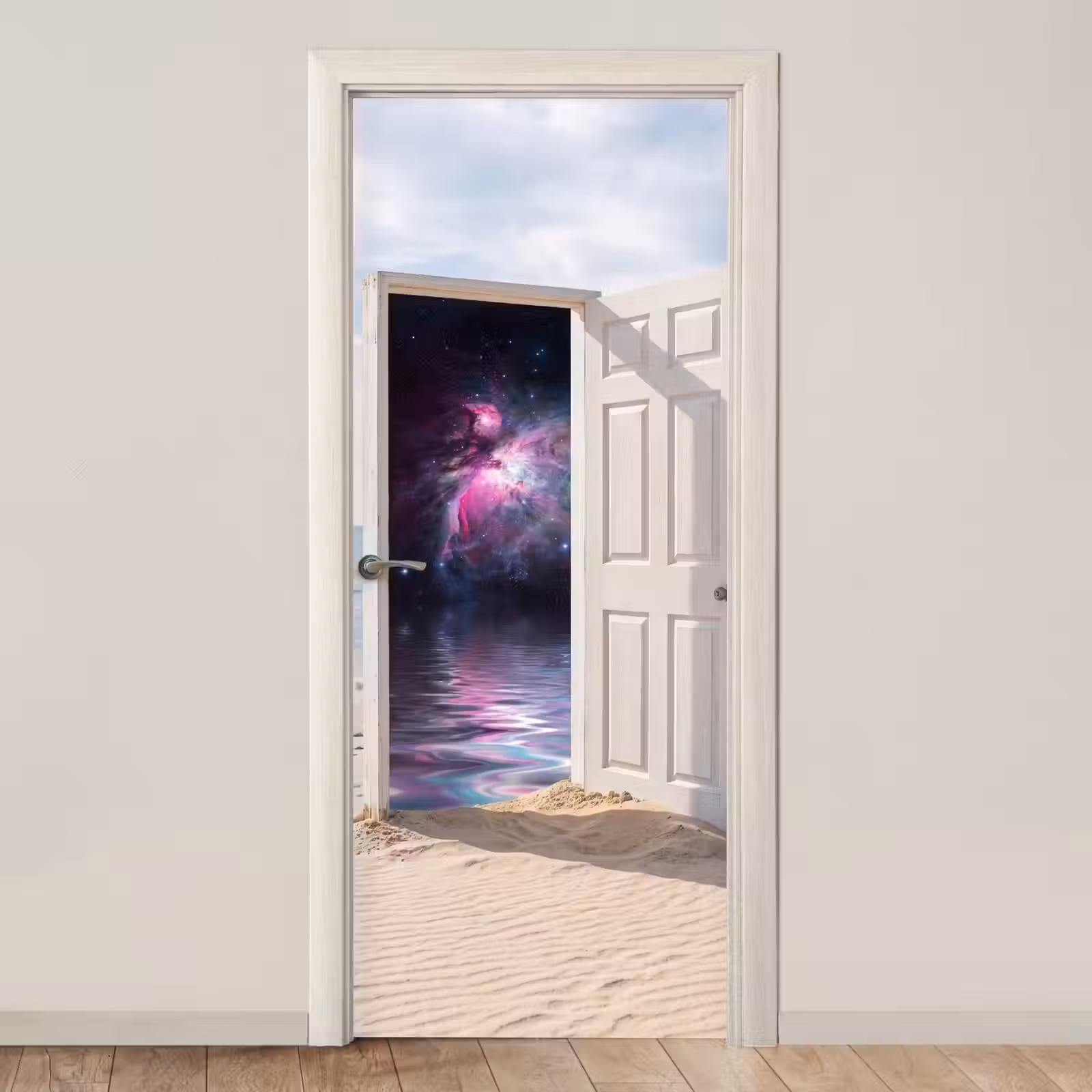 Deursticker - Deur - Strand - Kosmos — 1