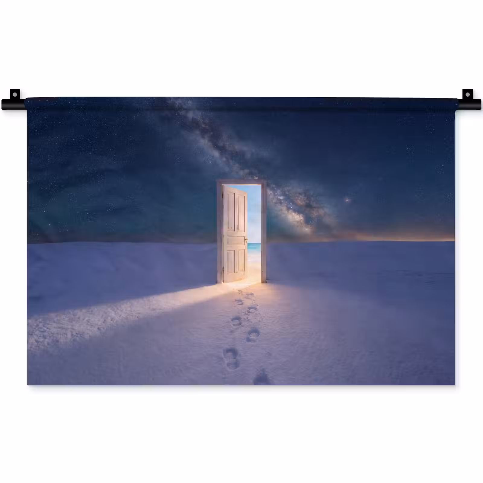 Wandkleed - Deur - Sneeuw - Strand — 1