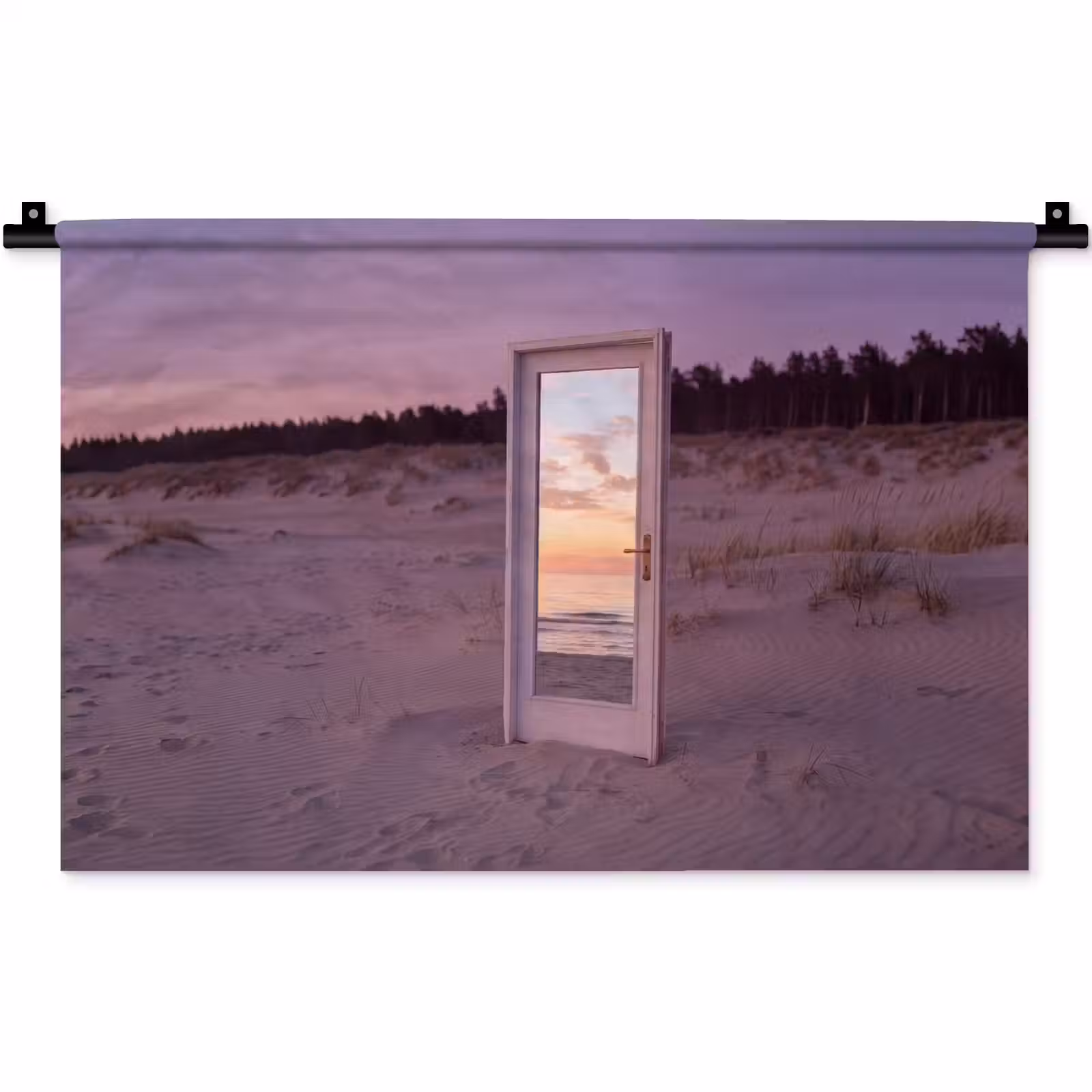 Wandkleed - Spiegel - Zee - Zonsondergang — 1