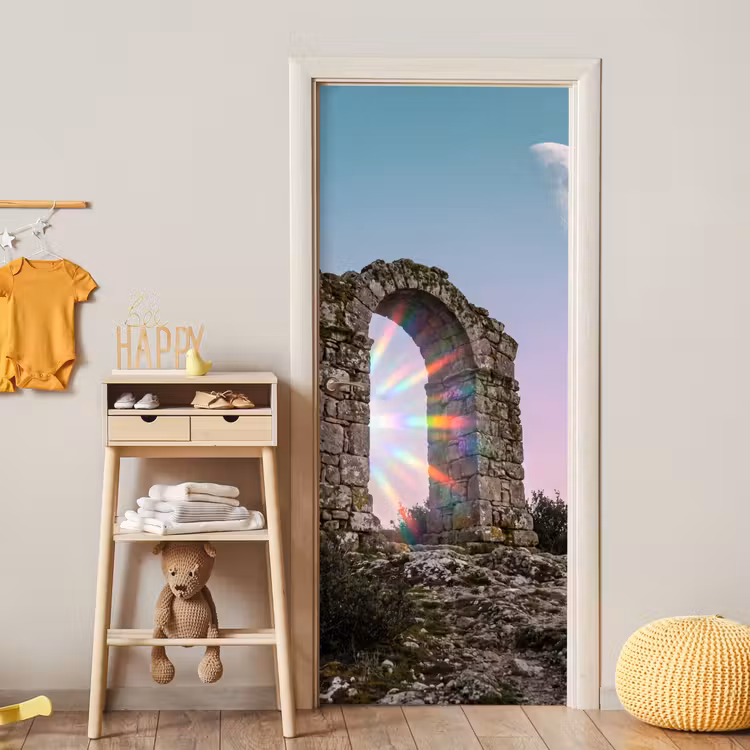 Deursticker - Boog - Regenboog - Maan — 6