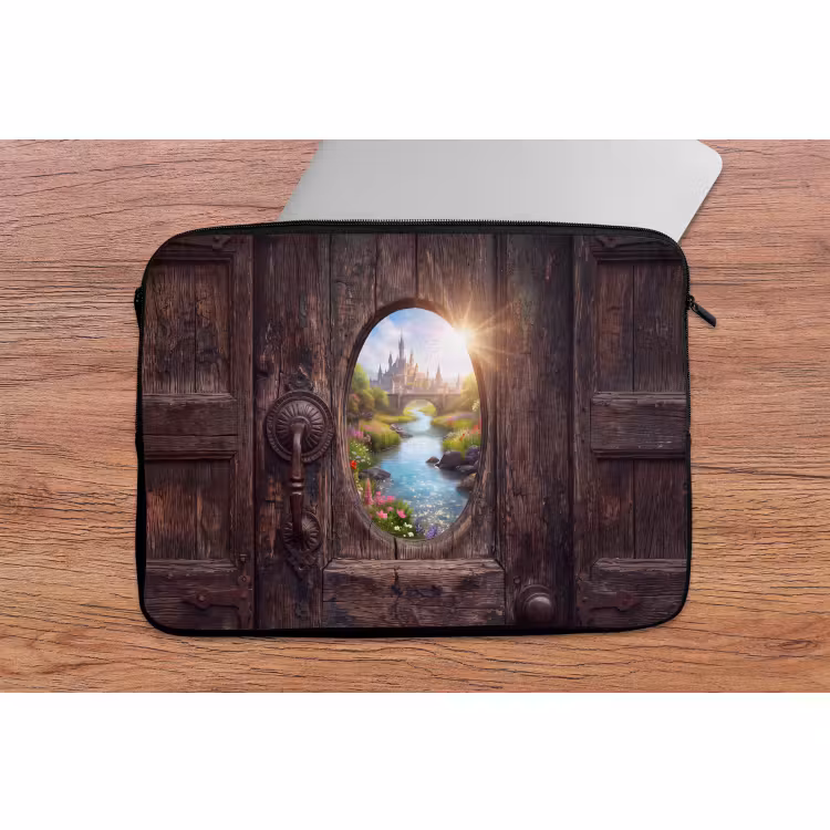 Laptophoes Kasteel - Rivier - Natuur — 2