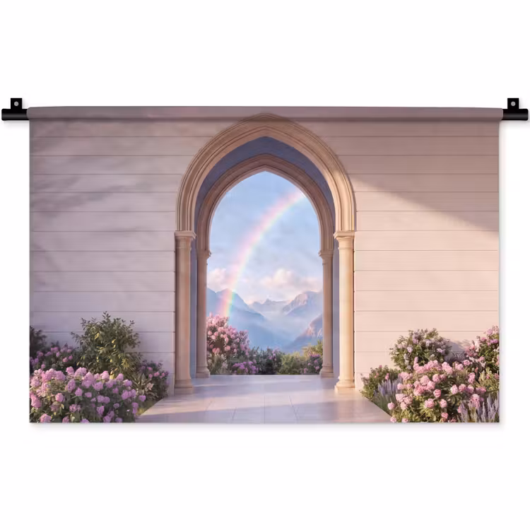 Wandkleed - Boog - Bergen - Regenboog — 1